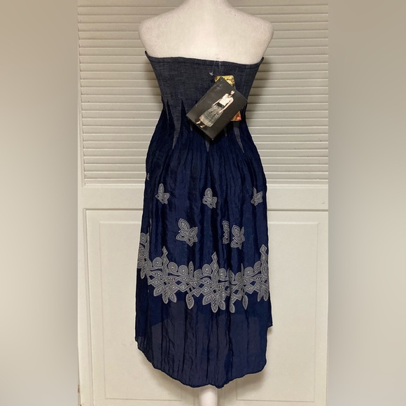 NWT Lapis Navy & White Tube Top Dress - Picture 5 of 10